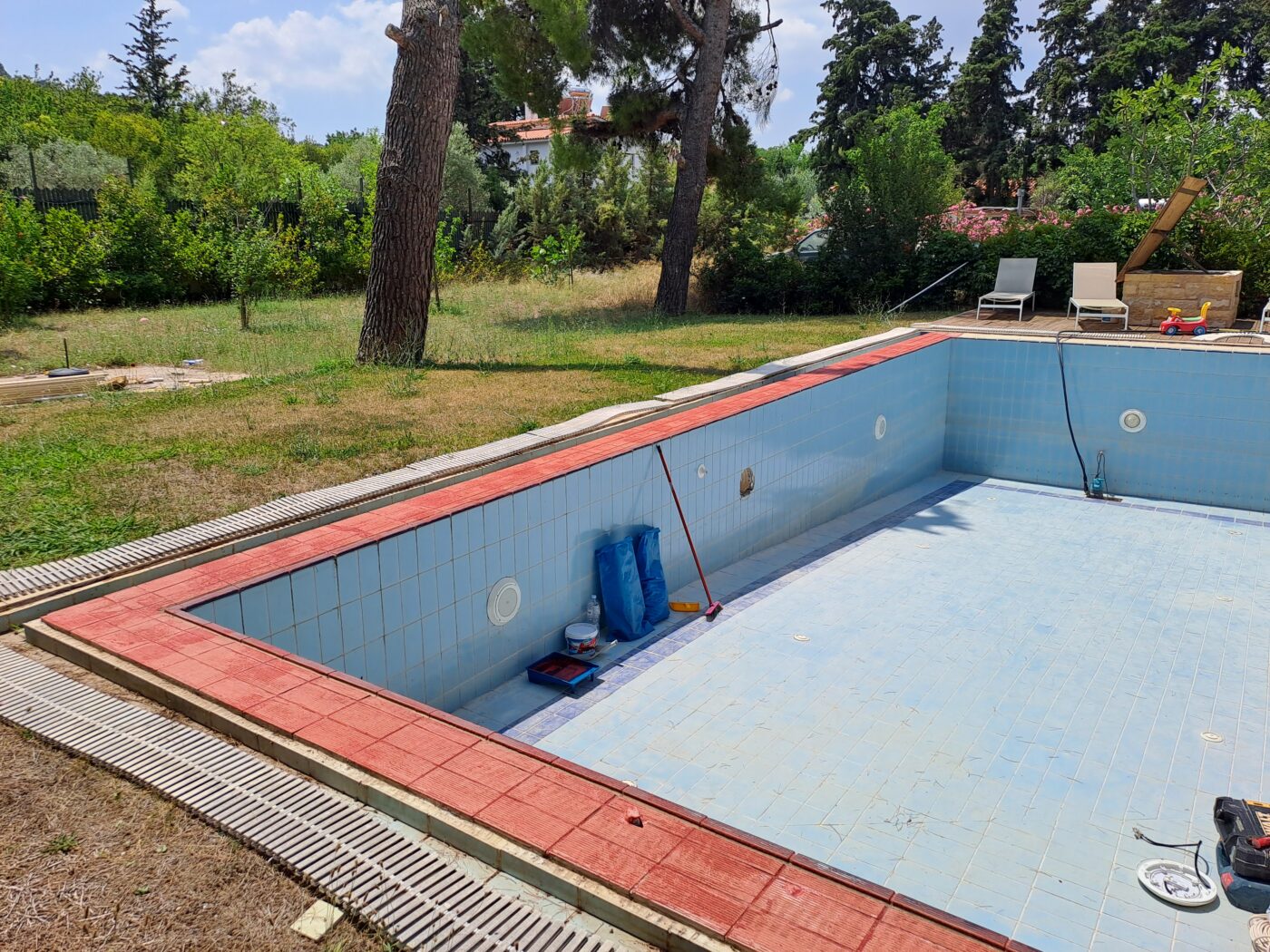 πισίνα με μεμβράνη PVC